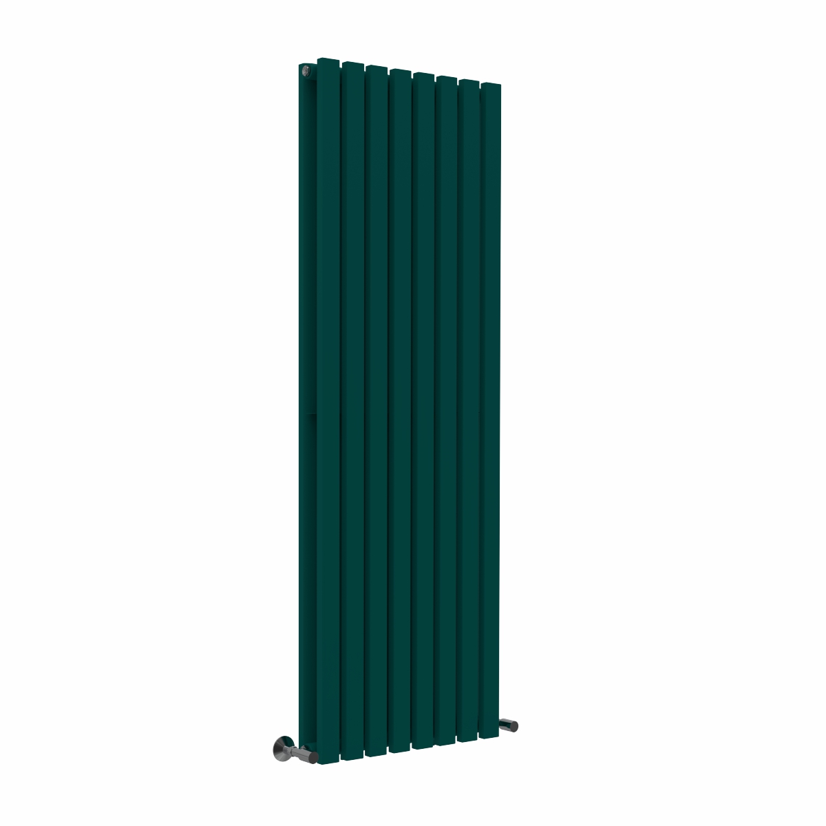 Lulea 1600 x 550mm Blue Green Double Flat Panel Vertical Designer Radiator