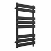 Juva 800 x 450mm Satin Black Flat Panel Simple Electric Heated Towel Rail