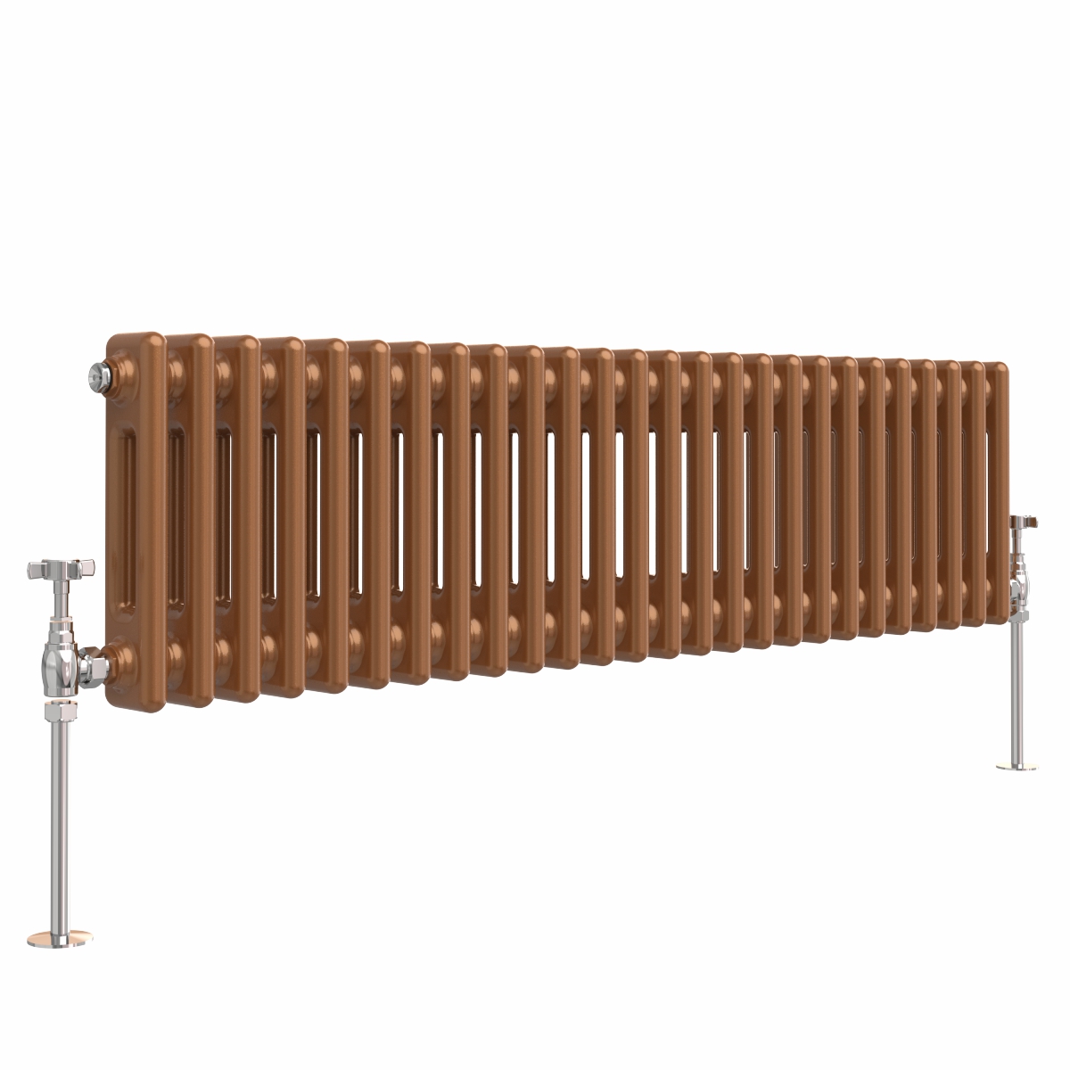 Bern 300 x 1190mm Metallic Bronze Double Horizontal Column Radiator