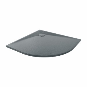 Terra - 900x900mm Slate Effect Quadrant Shower Tray Anthracite