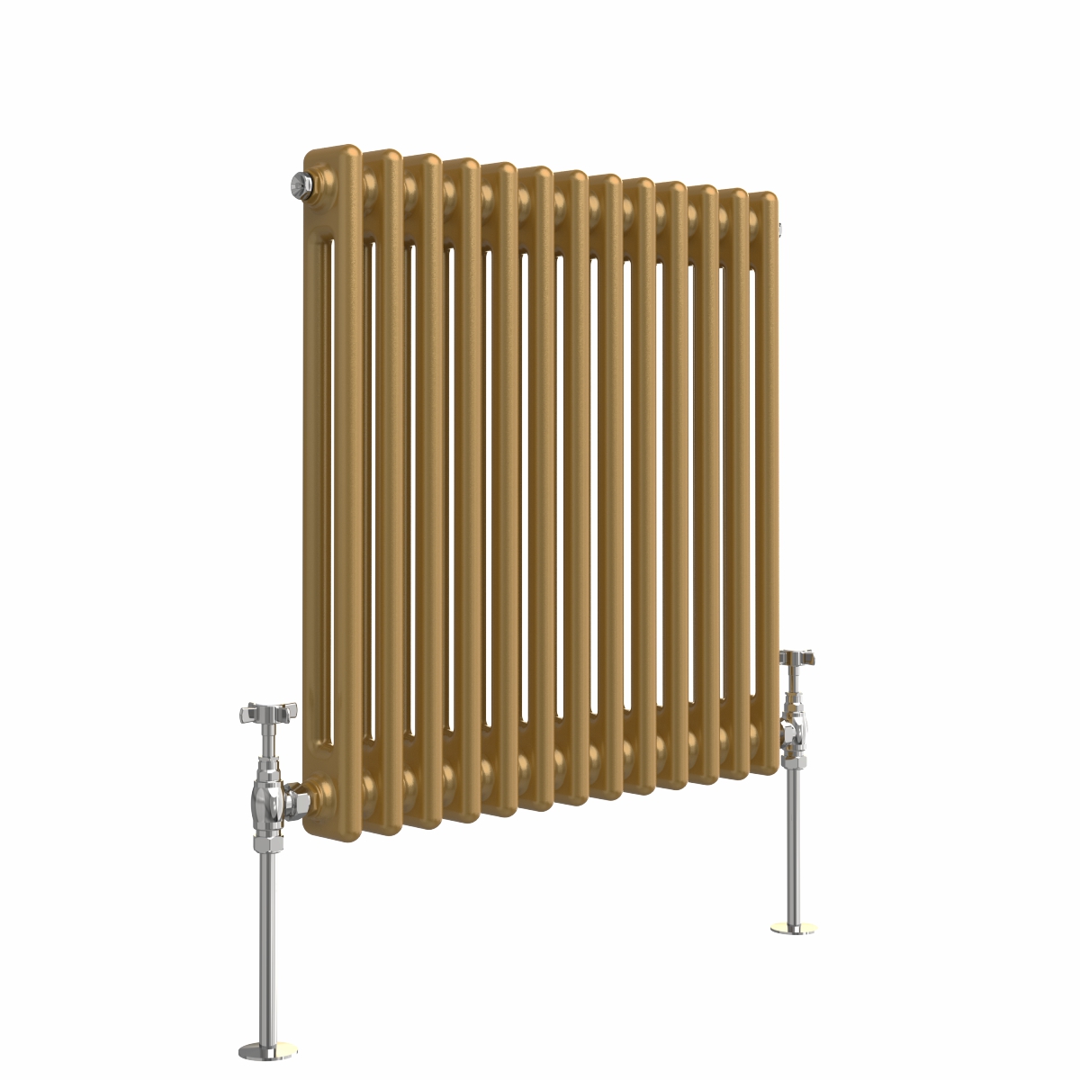 Bern 600 x 605mm Metallic Gold Double Horizontal Column Radiator