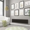 Norden 355 x 1800mm Black Double Horizontal Oval Tube Designer Radiator