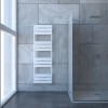 Carisa Mack Bath 1590 x 500mm White Designer Aluminium Towel Rail