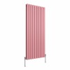 Karlstad 1600 x 682mm Rose Pink Double Vertical Flat Panel Designer Radiator