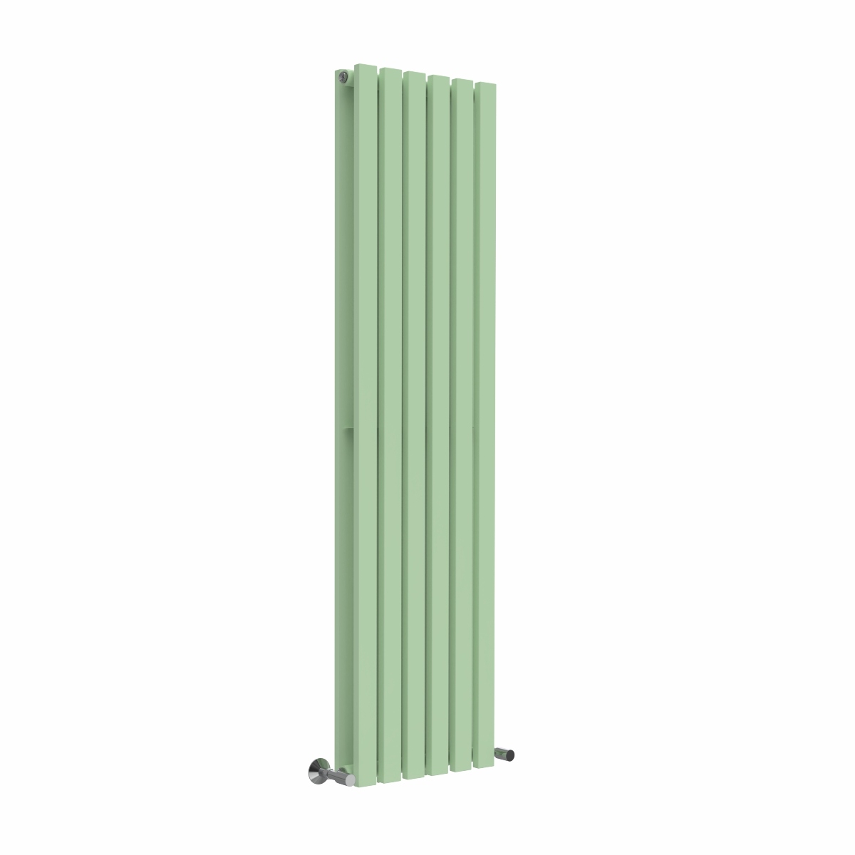 Lulea 1600 x 410mm Pastel Green Double Flat Panel Vertical Designer Radiator