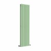 Lulea 1600 x 410mm Pastel Green Double Flat Panel Vertical Designer Radiator