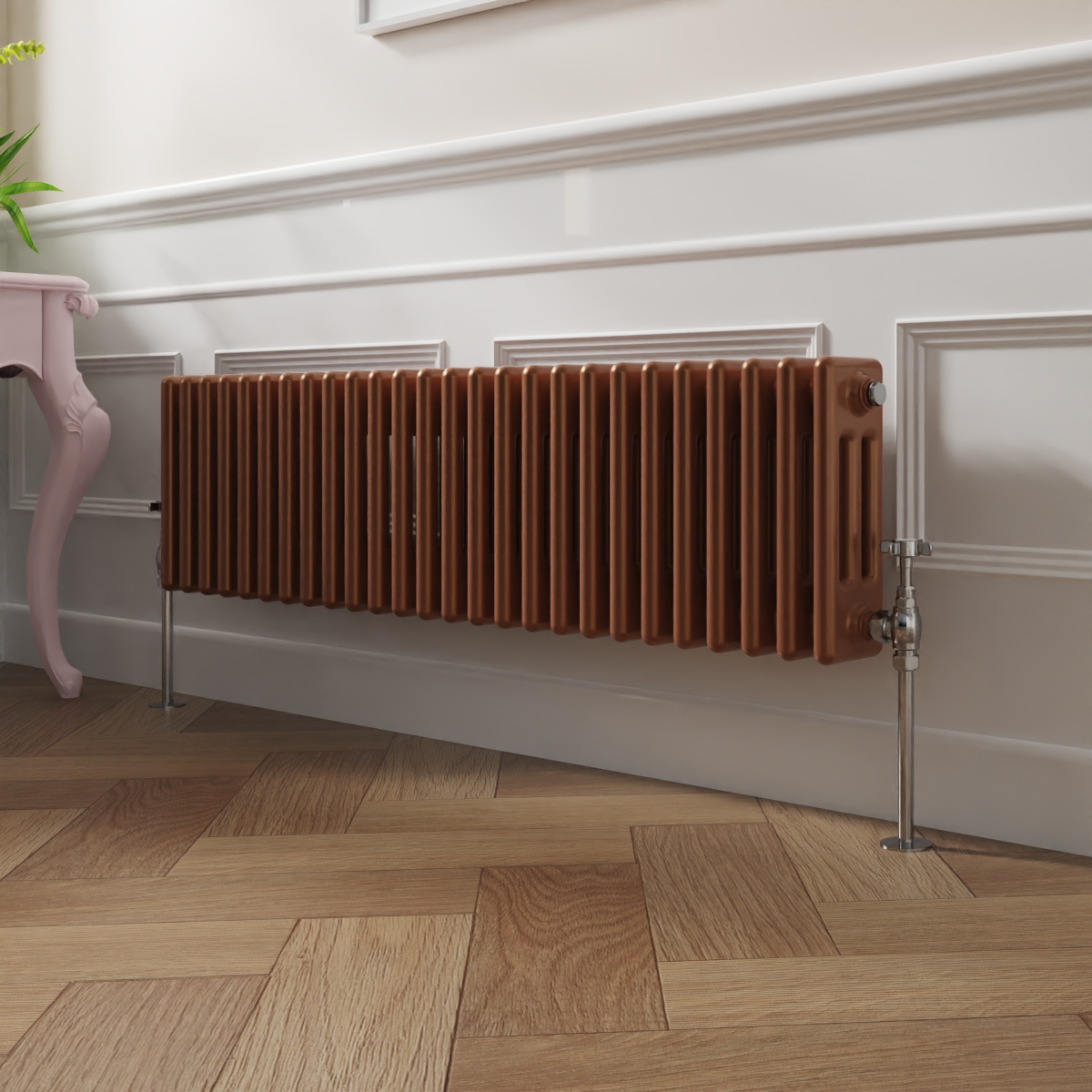 Bern 300 x 1190mm Metallic Bronze Triple Horizontal Column Radiator