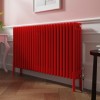 Bern 600 x 1190mm Traditional Signal Red Horizontal Four Column Radiator