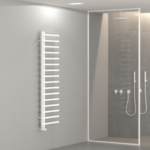 Carisa Terra L 1600 x 500mm White Designer Aluminium Towel Rail
