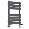 Juva 650 x 400mm Dual Fuel Sand Grey Flat Panel Thermostatic Touch Control Electric Heated Towel Rail