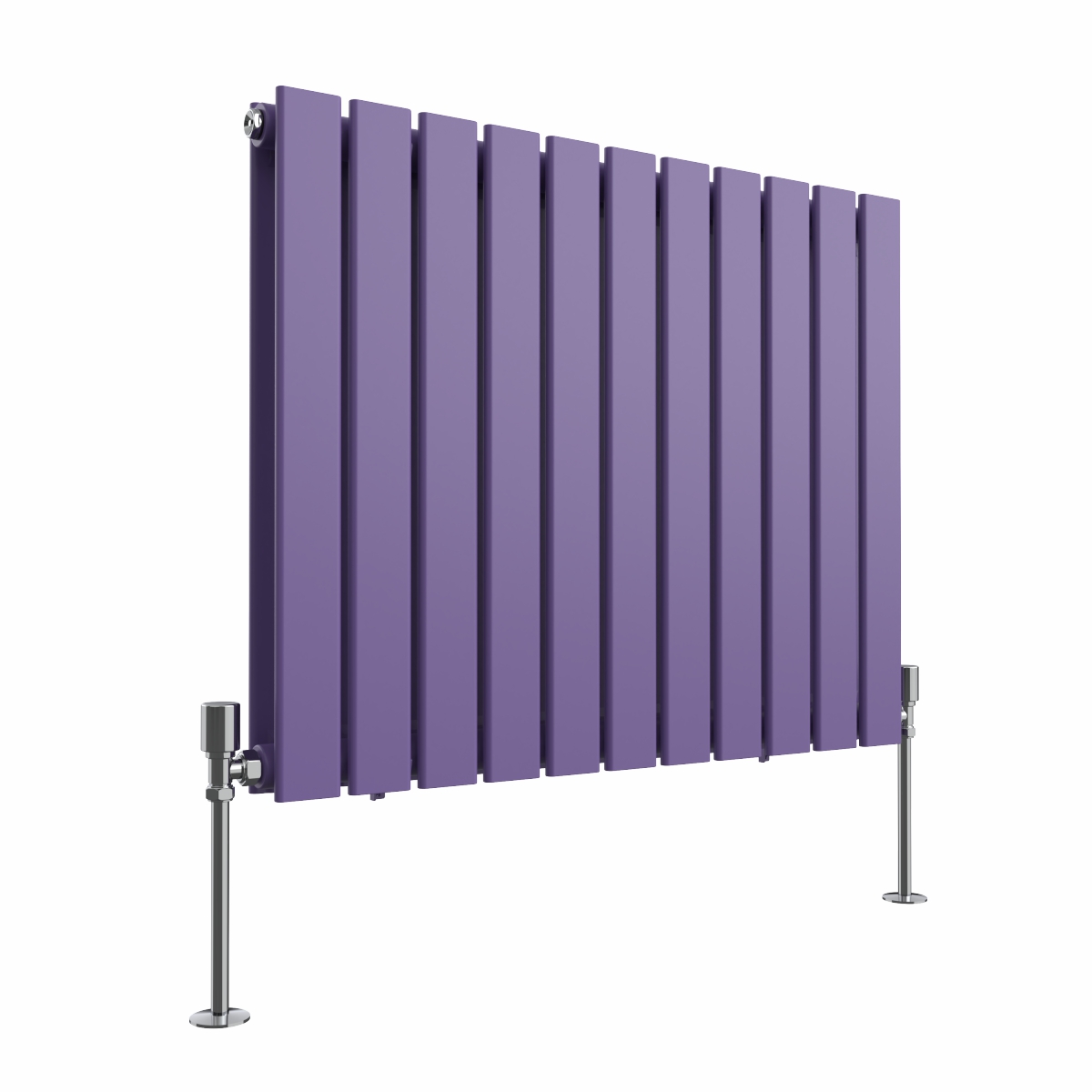 Karlstad 600 x 750mm Elegant Purple Double Horizontal Flat Panel Designer Radiator
