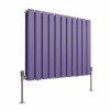 Karlstad 600 x 750mm Elegant Purple Double Flat Panel Horizontal Designer Radiator
