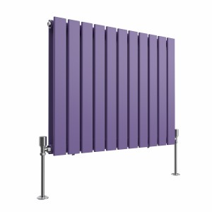 Karlstad 600 x 750mm Elegant Purple Double Horizontal Flat Panel Designer Radiator