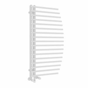 Sigla 1000 x 550mm Dual Fuel White Simple Electric Heated Towel Rail