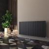 Carisa Monza 600 x 1230mm Black Designer Aluminium Radiator