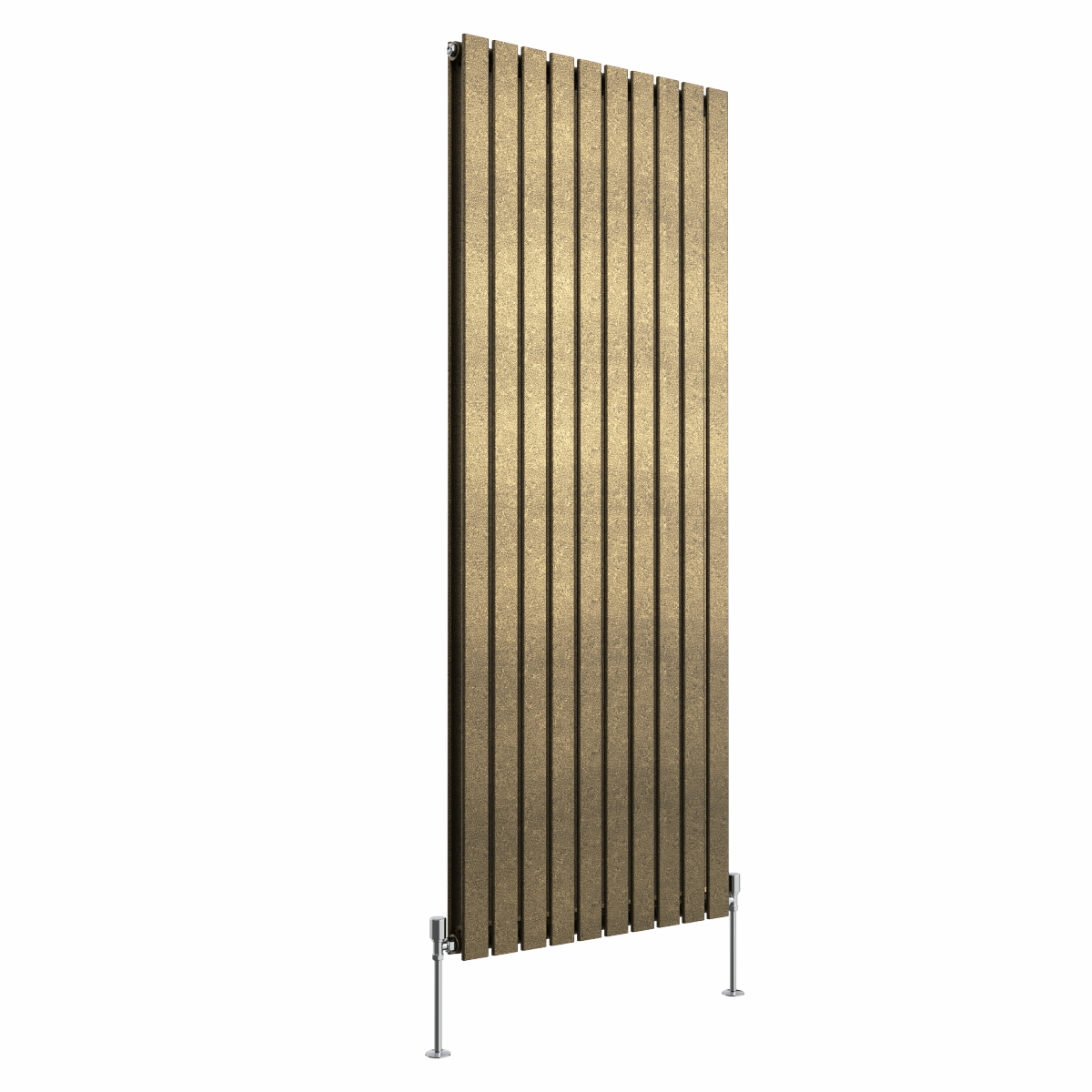 Karlstad 1800 x 682mm Black Gold Double Vertical Flat Panel Designer Radiator