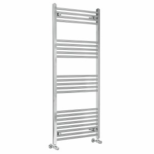 Bergen 1400 x 600mm Straight Chrome Heated Towel Rail