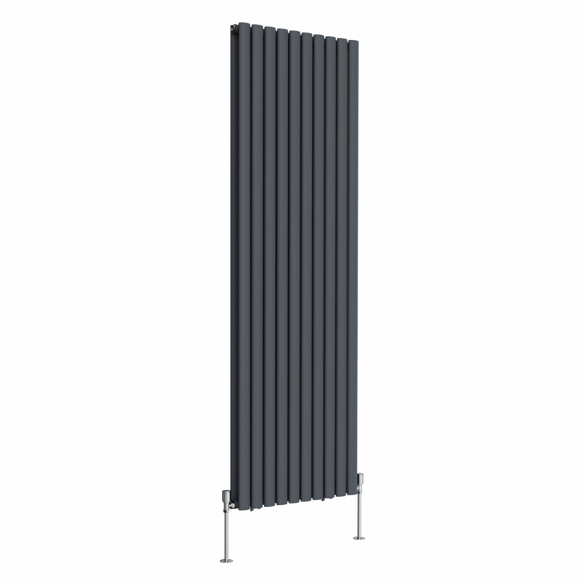 Norden 1800 x 591mm Anthracite Double Vertical Oval Tube Designer Radiator