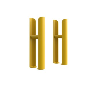 Bern Traditional Double Column Radiator Feet - Zinc Yellow