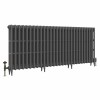Classic  745 x 1770mm Farrow & Ball Railings Grey Triple Column Cast Iron Radiator - 28 Sections