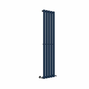 Lulea 1600 x 340mm Sapphire Blue Single Vertical Flat Panel Designer Radiator