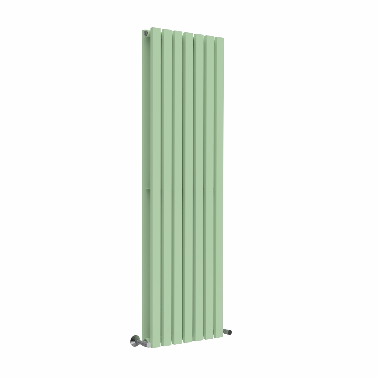 Lulea 1600 x 480mm Pastel Green Double Flat Panel Vertical Designer Radiator