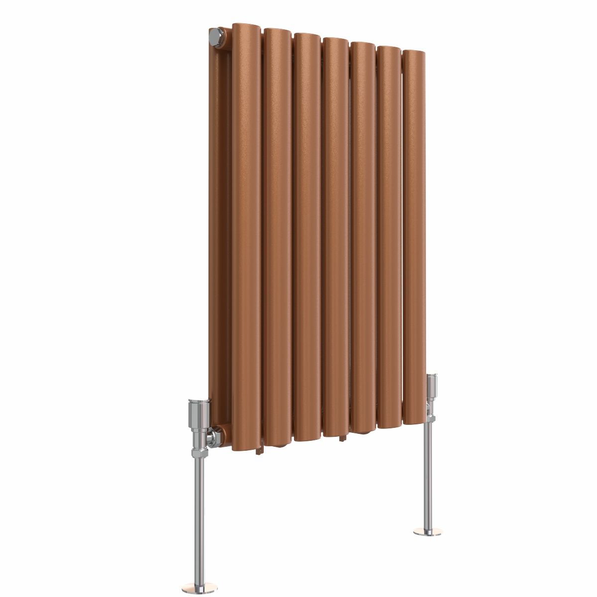 Norden 600 x 414mm Metallic Bronze Double Oval Column Horizontal Designer Radiator