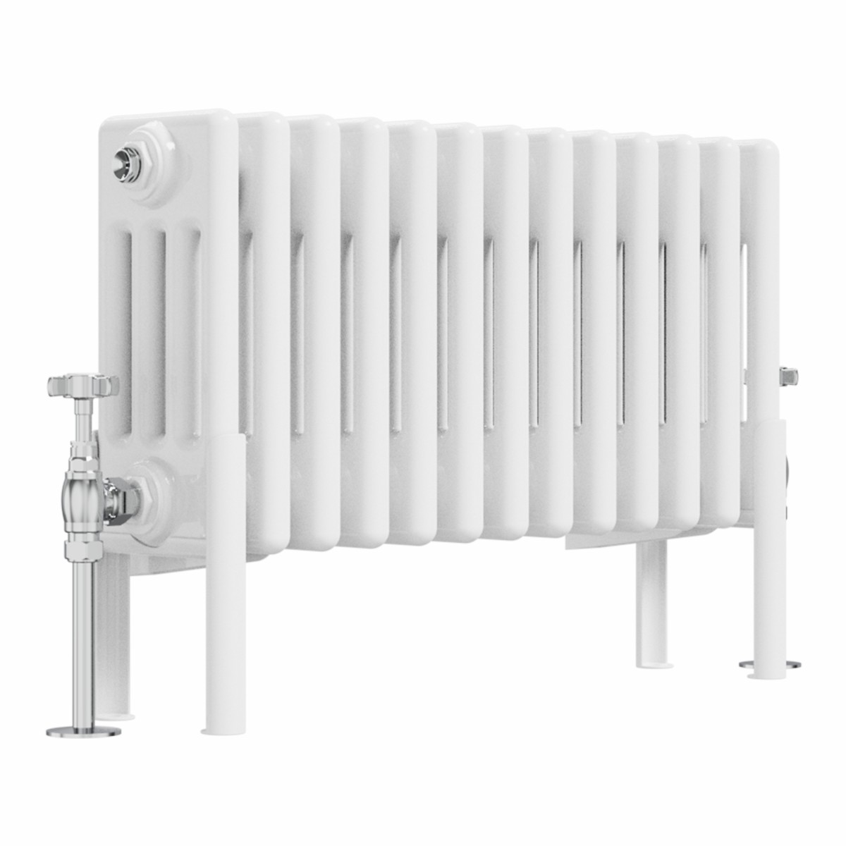 Bern&#x20;300&#x20;x&#x20;605mm&#x20;White&#x20;Four&#x20;Column&#x20;Horizontal&#x20;Traditional&#x20;Radiator
