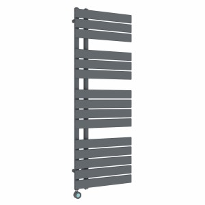Kristiansund 1380 x 500mm Anthracite Thermostatic Touch Control Wifi Electric Heated Towel Rail