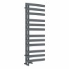 Kongsberg 1200 x 450mm Dual Fuel Anthracite Simple Electric Heated Towel Rail