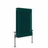 Bern 600 x 425mm Blue Green Triple Horizontal Column Radiator
