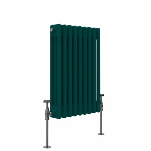 Bern 600 x 425mm Blue Green Triple Horizontal Column Radiator