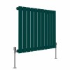 Karlstad 600 x 750mm Blue Green Single Flat Panel Horizontal Designer Radiator