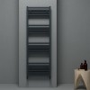 Carisa Fame 1460 x 500mm Anthracite Designer Aluminium Towel Rail