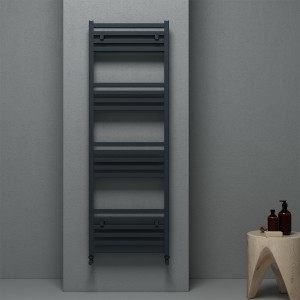 Carisa Fame 1460 x 500mm Anthracite Designer Aluminium Towel Rail