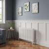Bern 600 x 1010mm White Four Column Horizontal Traditional Radiator