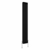 Bern 1800 x 290mm Black Triple Column Vertical Traditional Radiator