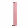 Lulea 1800 x 340mm Rose Clair Pink Single Flat Panel Vertical Designer Radiator