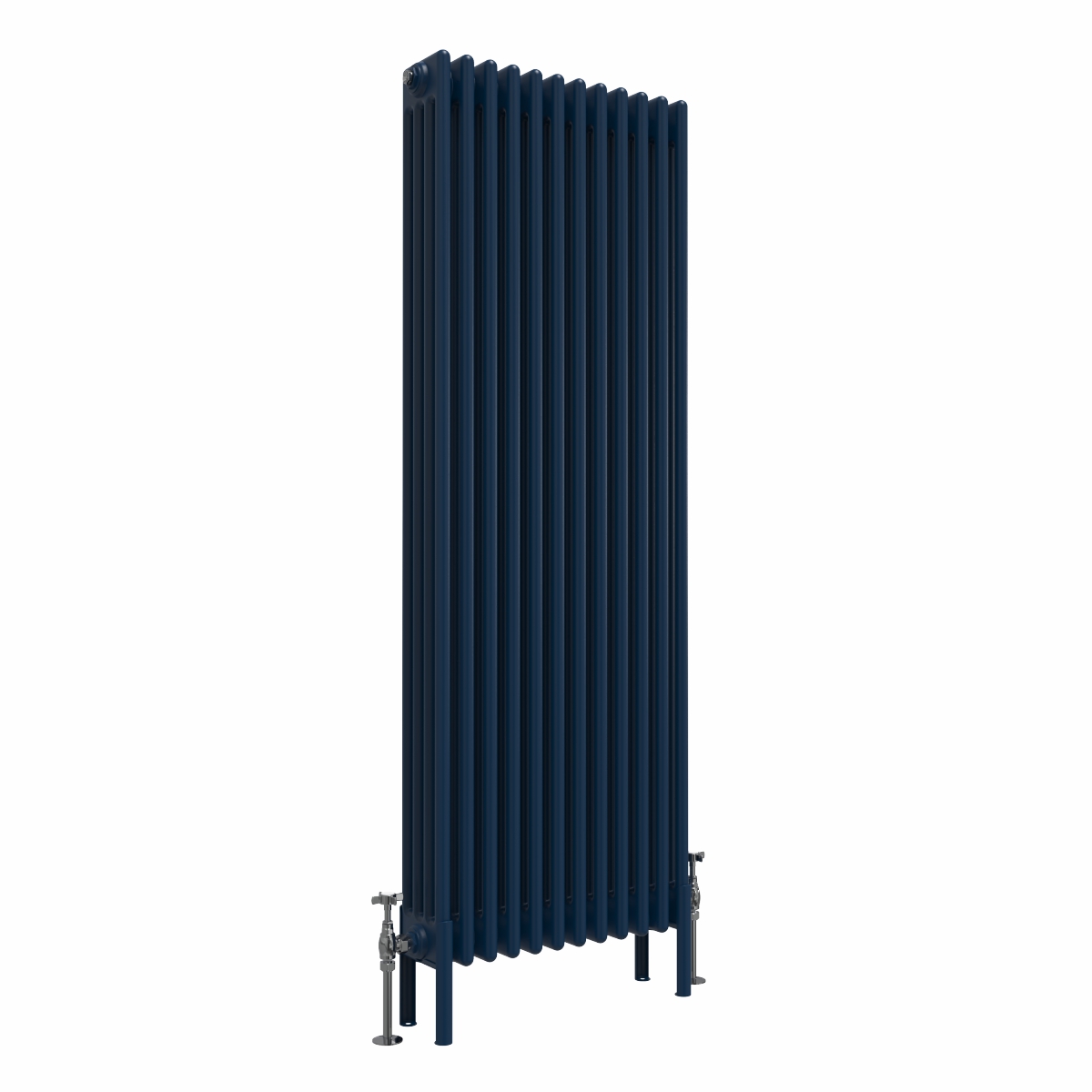 Bern 1500 x 560mm Sapphire Blue Four Column Vertical Traditional Radiator