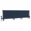 Classic  450 x 1522mm Farrow & Ball Hague Blue Triple Column Cast Iron Radiator - 24 Sections