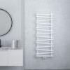 Carisa Vivek 1290 x 500mm White Designer Aluminium Towel Rail