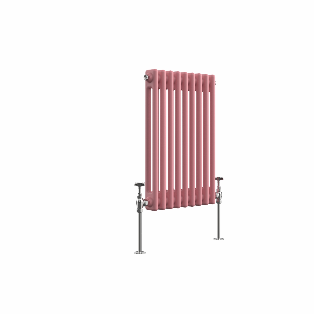 Bern 600 x 425mm Rose Pink Double Column Horizontal Traditional Radiator