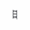 Fjord 600 x 400mm Curved Anthracite Thermostatic Touch Control Electric Heated Towel Rail