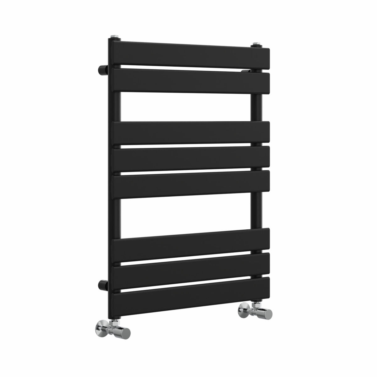 Juva 800 x 600mm Satin Black Flat Panel Heated Towel Rail
