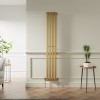 Lulea 1800 x 270mm Metallic Gold Single Flat Panel Vertical Designer Radiator