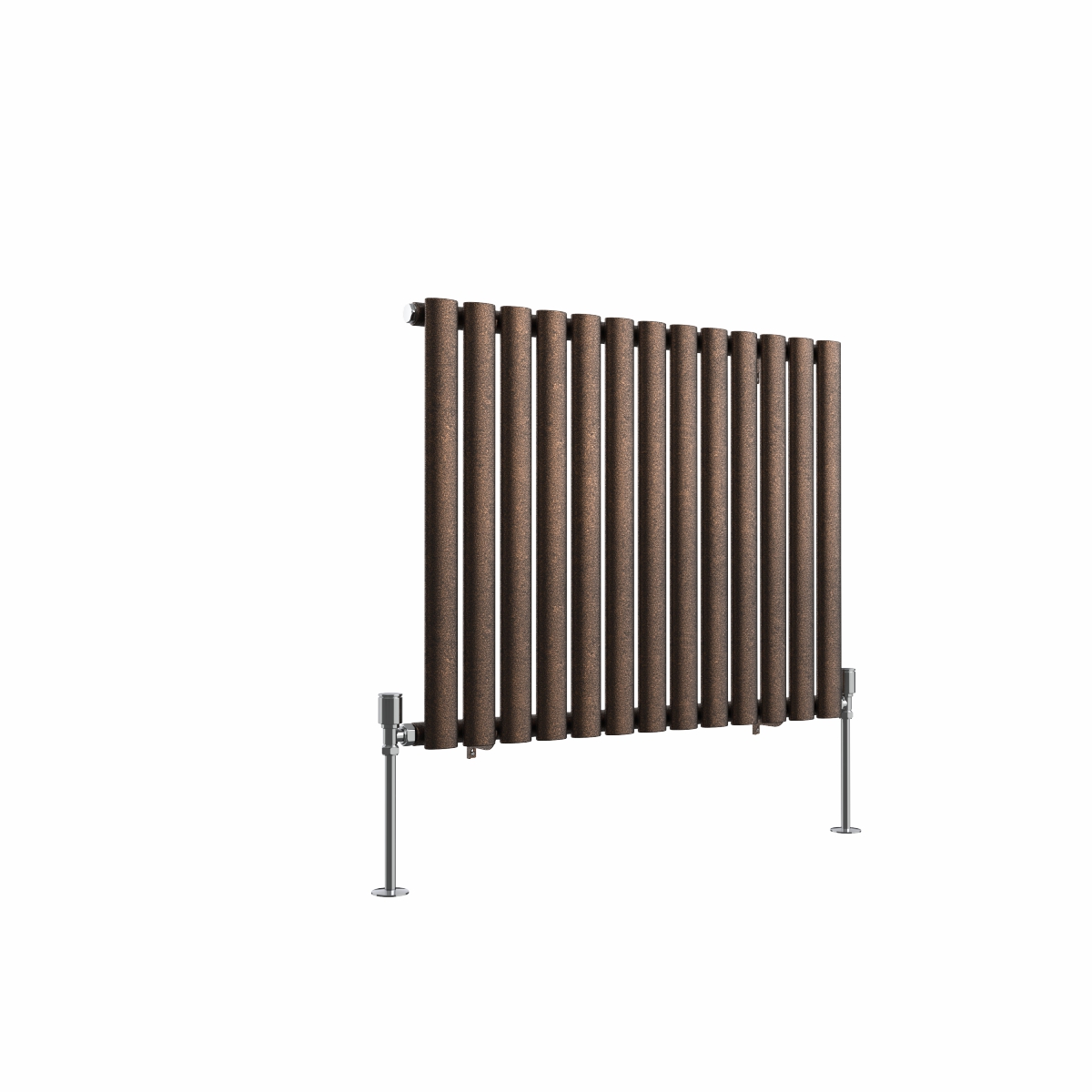 Norden 600 x 768mm Black Copper Single Horizontal Oval Column Designer Radiator