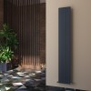 Carisa Monza 1800 x 280mm Anthracite Designer Aluminium Radiator
