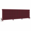 Classic  745 x 2328mm Farrow & Ball Eating Room Red Triple Column Cast Iron Radiator - 37 Sections
