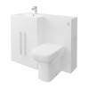 Calm White Left Hand Combination Vanity Unit with RAK-Origin Toilet & Soft Close Seat & Concealed Cistern - 1100mm