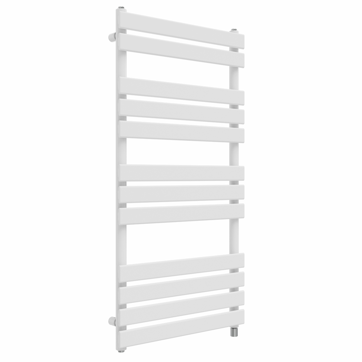 Juva 1200 x 600mm White Flat Panel Simple Electric Heated Towel Rail